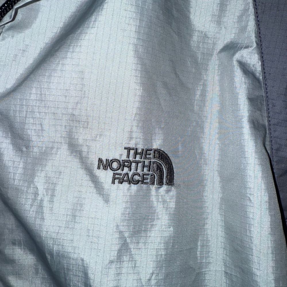Y2K North Face Mens Lightweight Windbreaker Jacket Silver Gray Tekware Tech - Picture 3 of 4